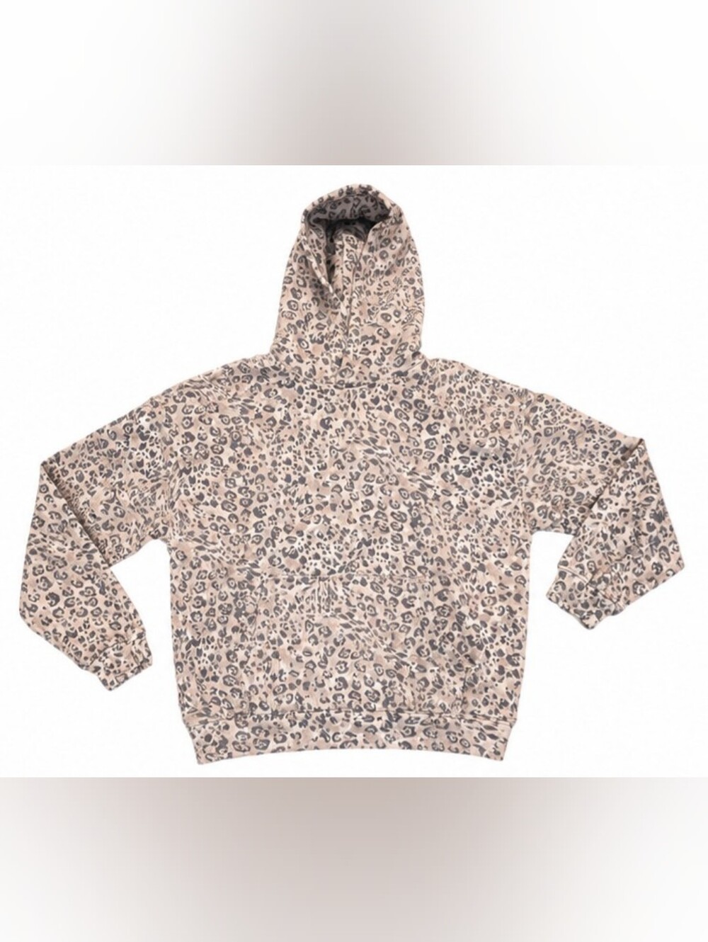 NWOT Hollister Women’s Leopard Print Baggy Cinch Fit Hoodie M Tall
